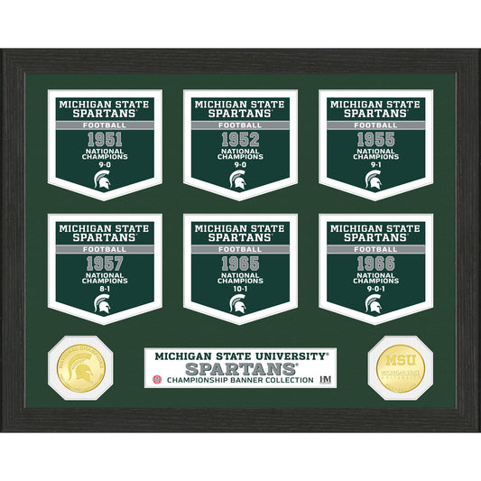 Highland Mint Michigan State Spartans 12'' x 15'' Banner Photo Mint