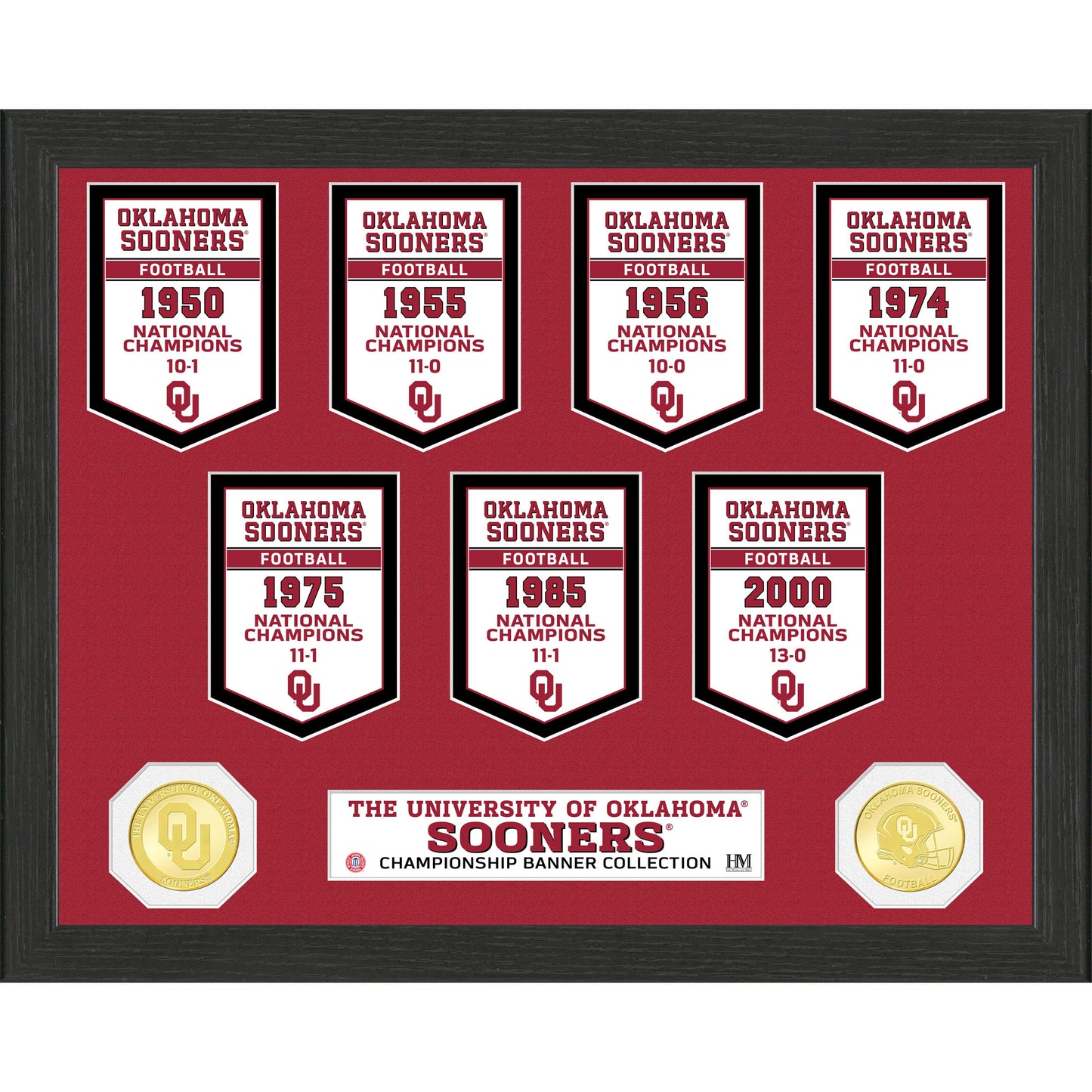 Highland Mint Oklahoma Sooners 12'' x 15'' Banner Photo Mint