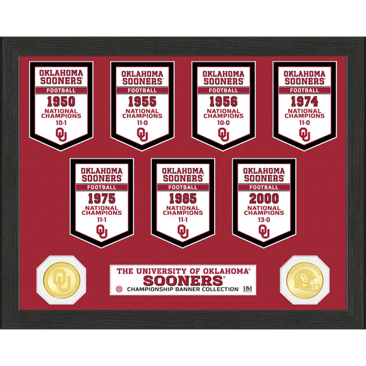 Highland Mint Oklahoma Sooners 12'' x 15'' Banner Photo Mint