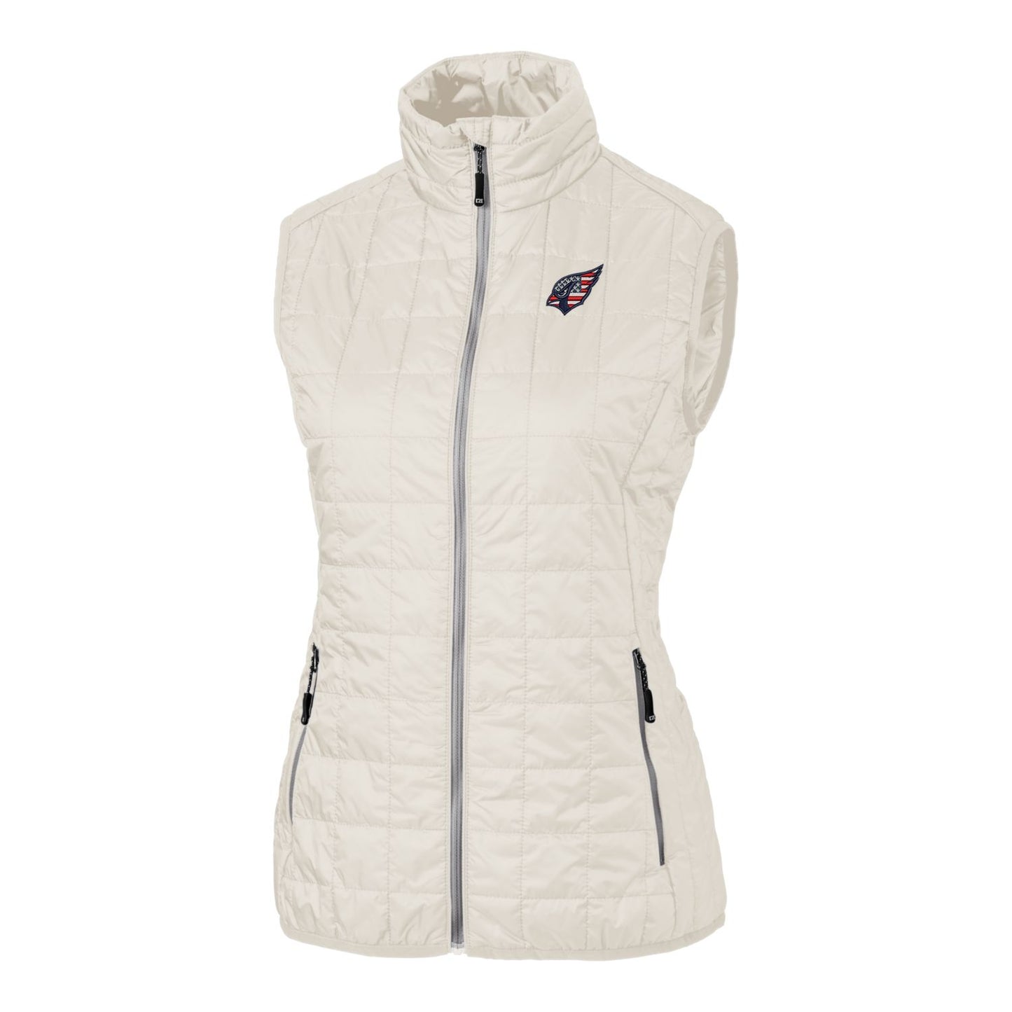 Women's Cutter & Buck White Arizona Cardinals Americana Rainier Full-Zip Vest