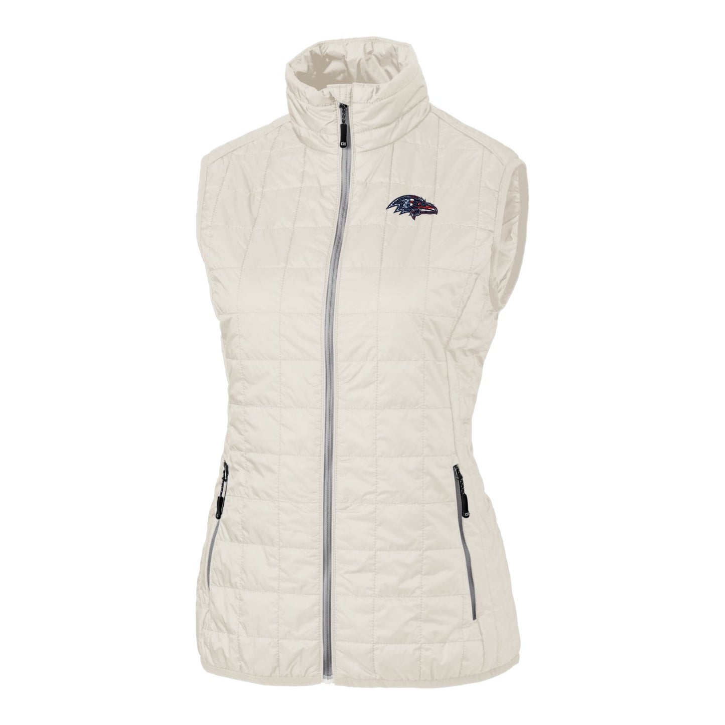 Women's Cutter & Buck White Baltimore Ravens Americana Rainier Full-Zip Vest