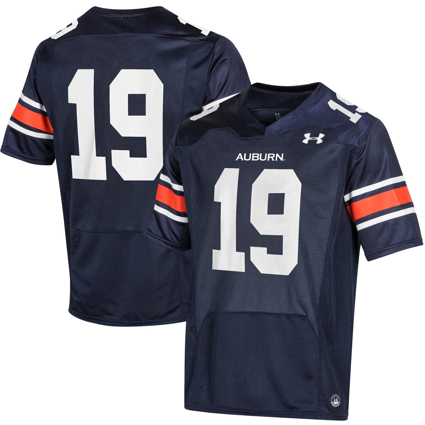 Men's Under Armour #19 Navy Auburn Tigers Replica Jersey