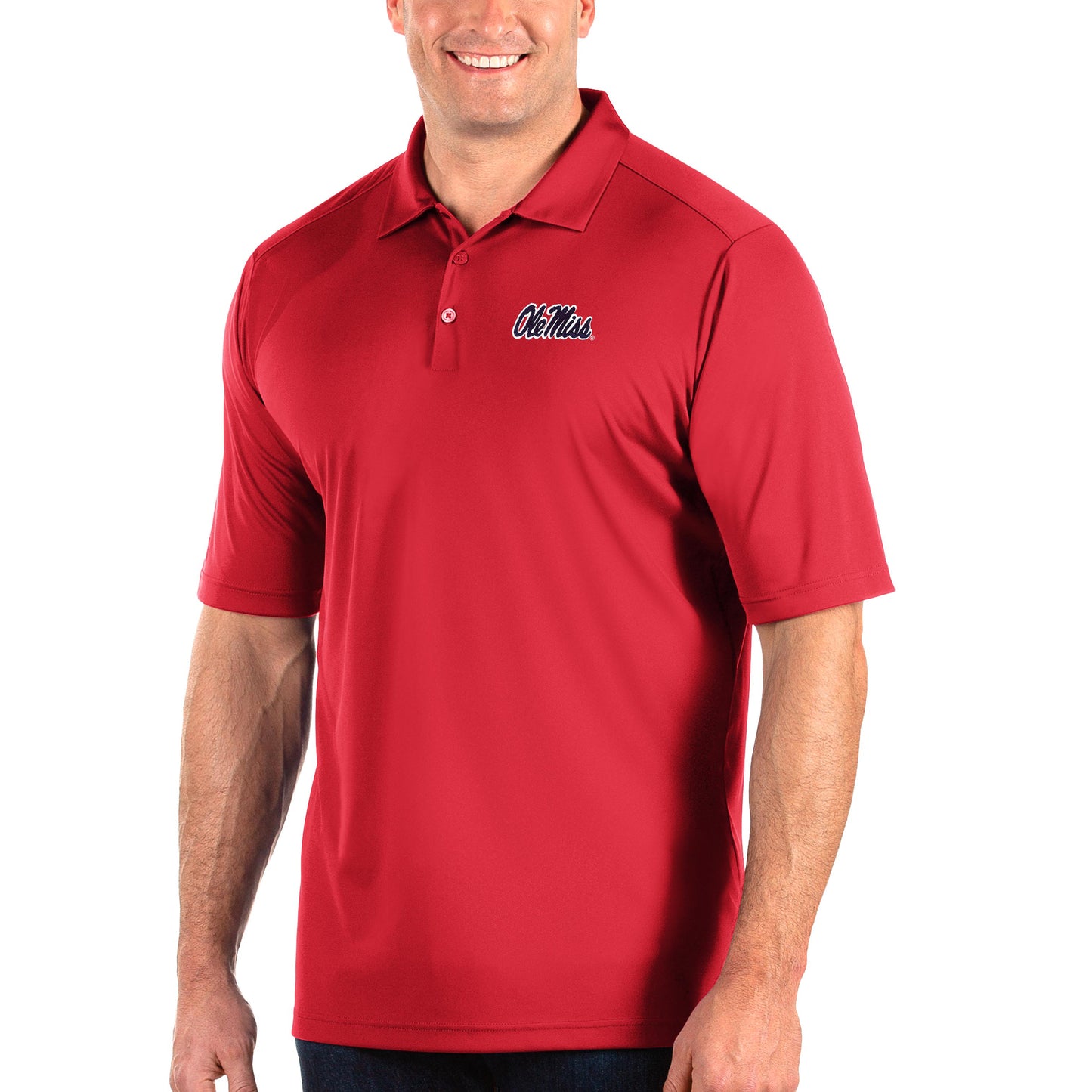 Men's Antigua Red Ole Miss Rebels Big & Tall Tribute Polo