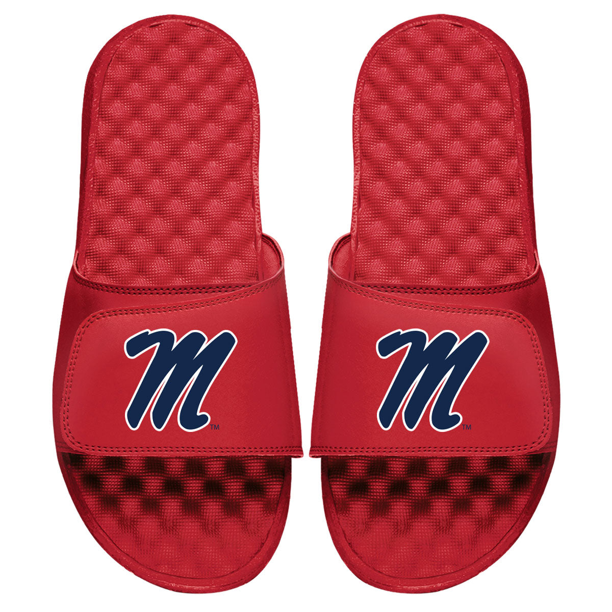 Youth ISlide Red Ole Miss Rebels Cursive Logo Slide Sandals