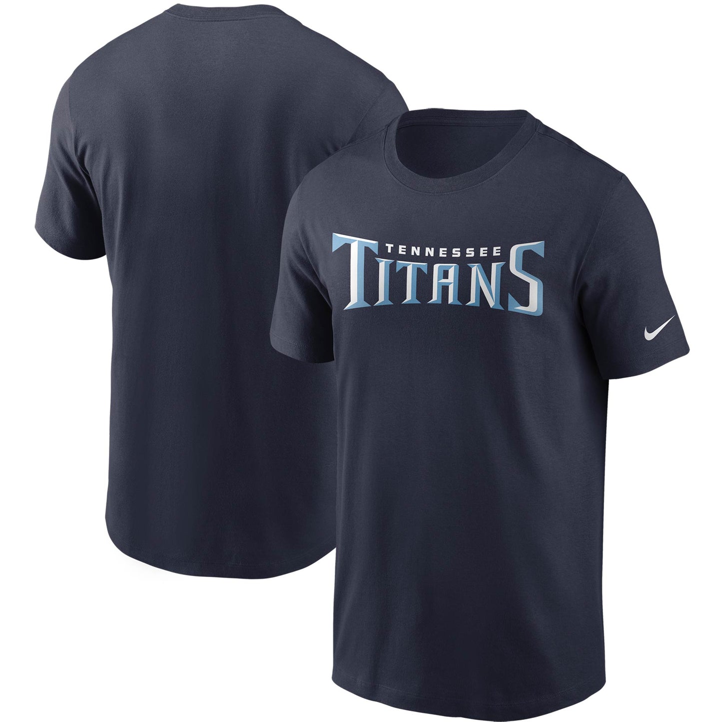 Men's Nike Navy Tennessee Titans Team Wordmark T-Shirt