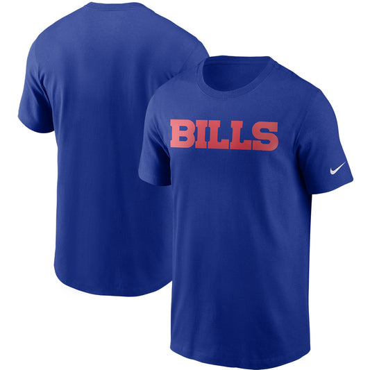 Men's Nike Royal Buffalo Bills Team Wordmark T-Shirt