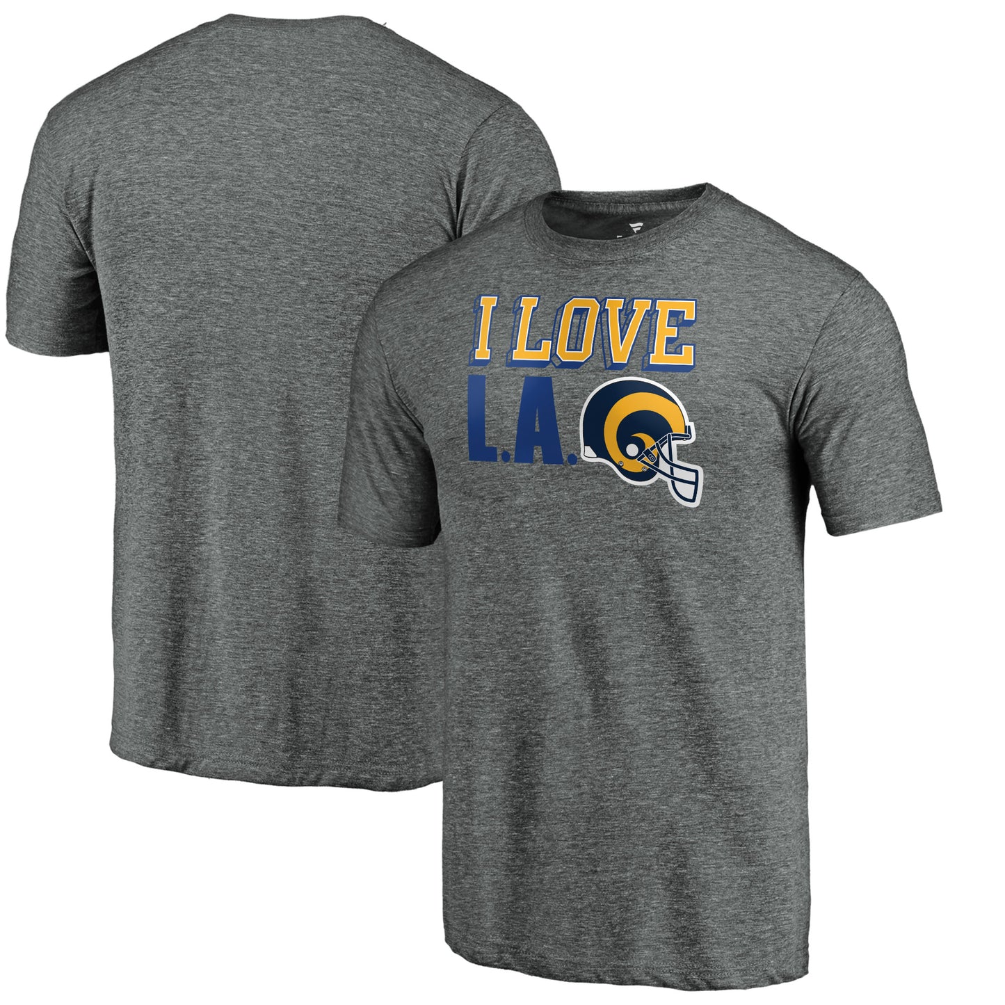 Men's NFL Pro Line Charcoal Los Angeles Rams Hometown Refresh Tri-Blend T-Shirt