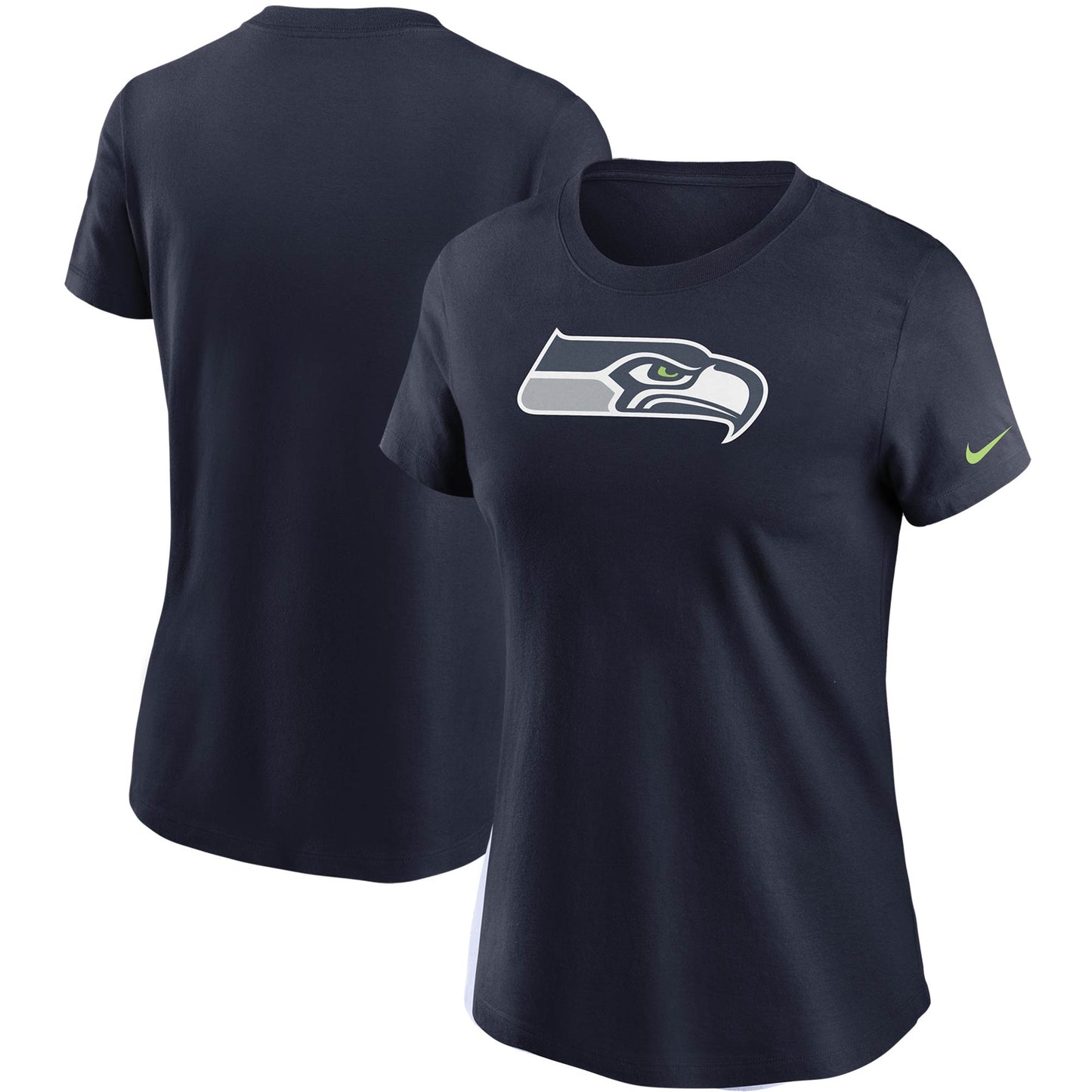 Women's Nike College Navy Seattle Seahawks Logo Essential T-Shirt