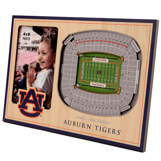 Brown Auburn Tigers 3D StadiumViews Picture Frame