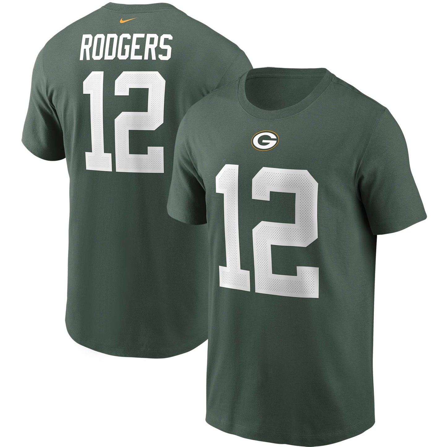 Men's Nike Aaron Rodgers Green Green Bay Packers Name & Number T-Shirt