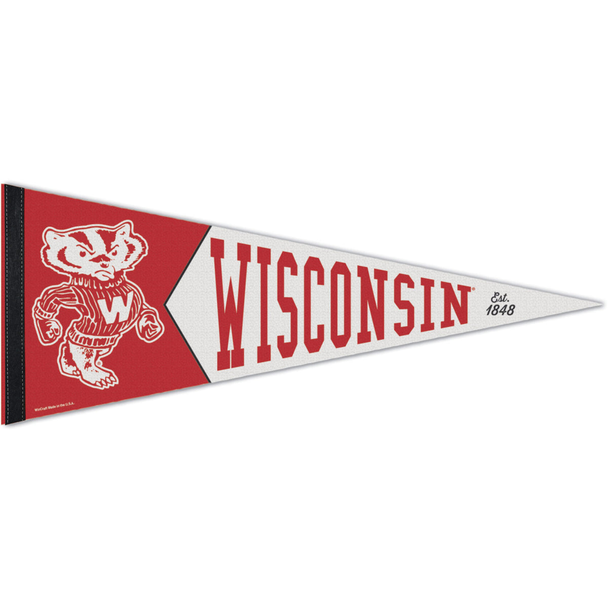WinCraft Wisconsin Badgers 12'' x 30'' Vintage Retro Pennant