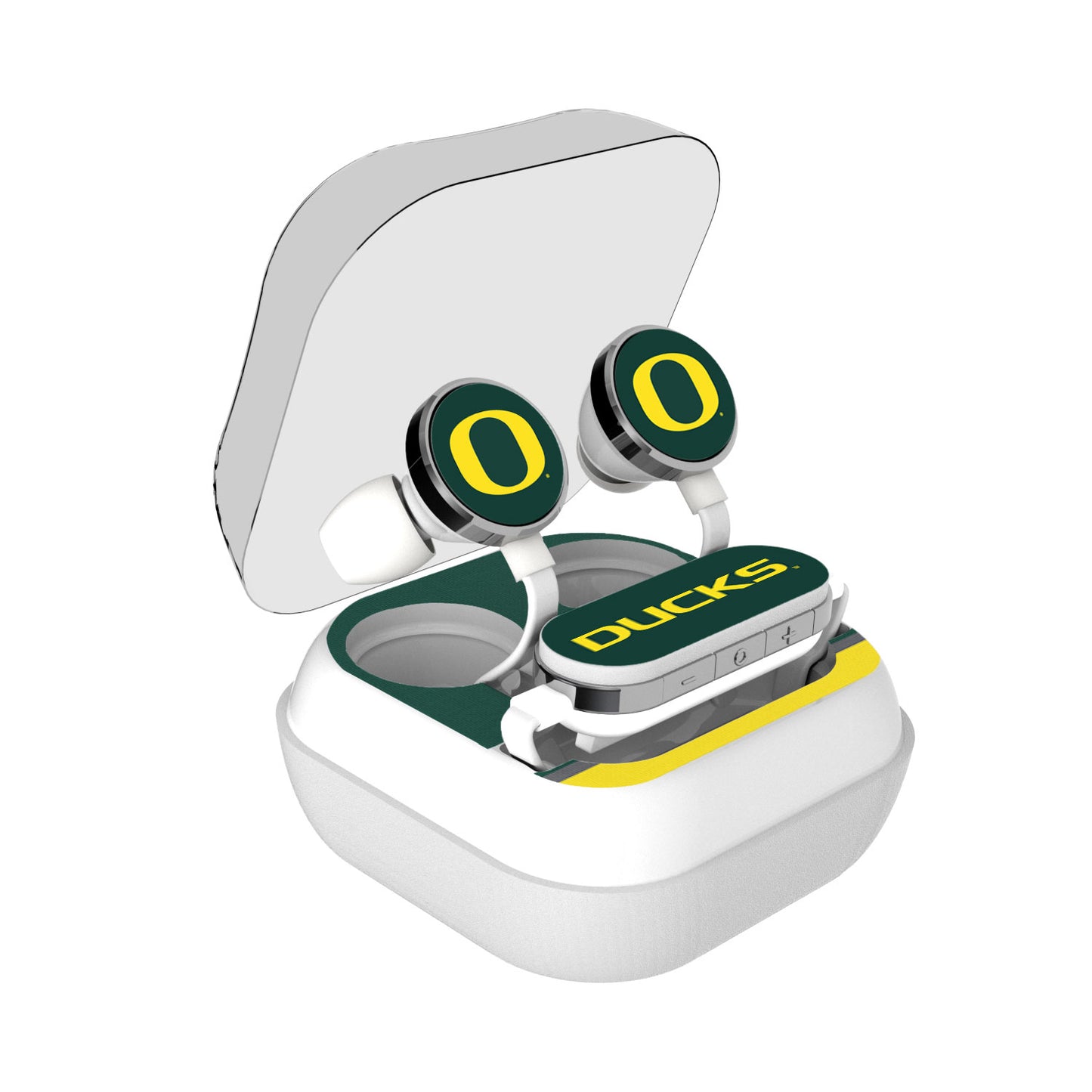 Oregon Ducks Stripe Design Wireless Earbuds