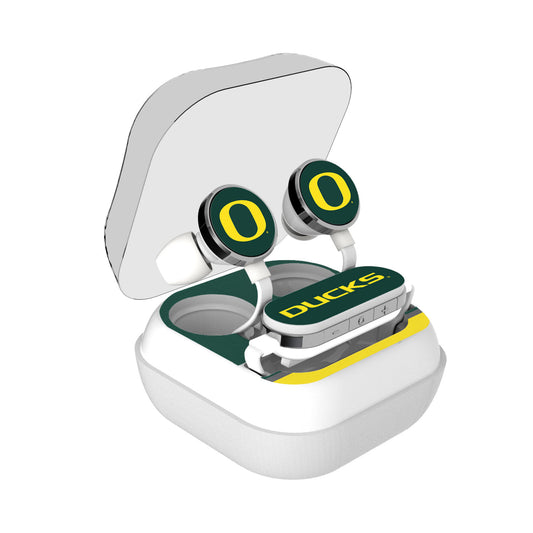 Oregon Ducks Stripe Design Wireless Earbuds