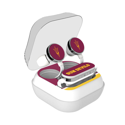 Arizona State Sun Devils Stripe Design Wireless Earbuds