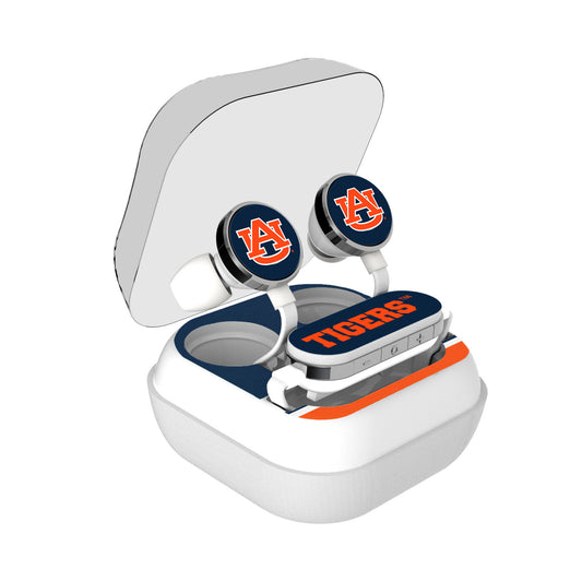 Auburn Tigers Stripe Design Wireless Earbuds