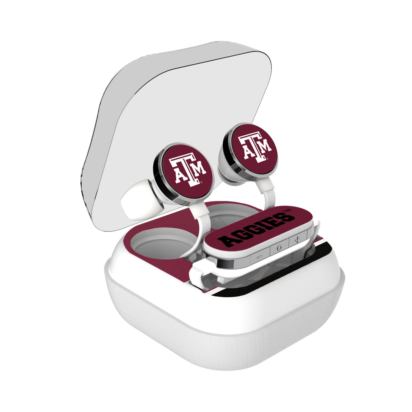 Texas A&M Aggies Stripe Design Wireless Earbuds