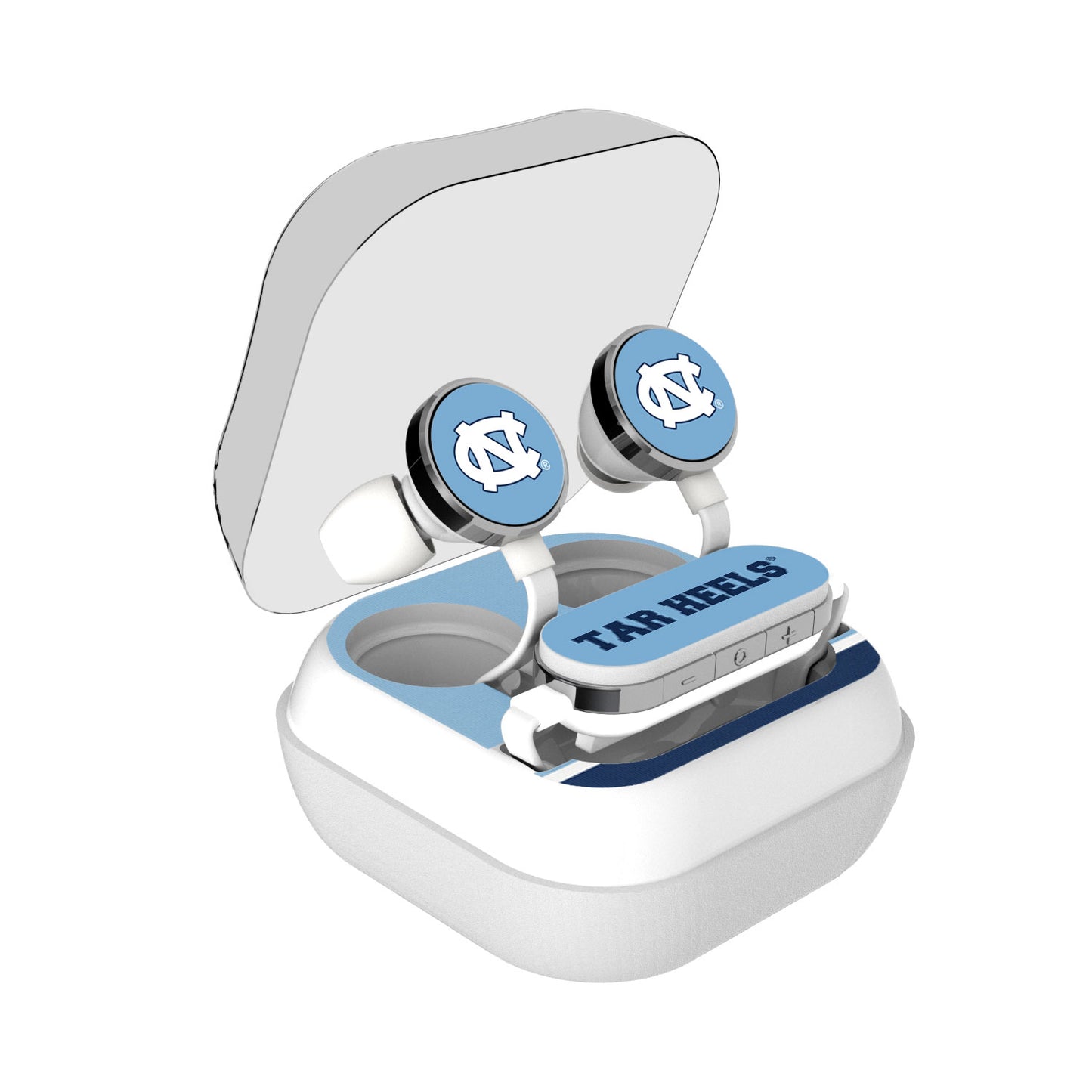 North Carolina Tar Heels Stripe Design Wireless Earbuds