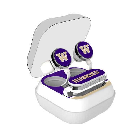 Washington Huskies Stripe Design Wireless Earbuds