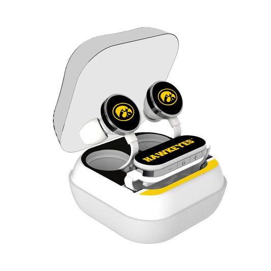 Iowa Hawkeyes Stripe Design Wireless Earbuds