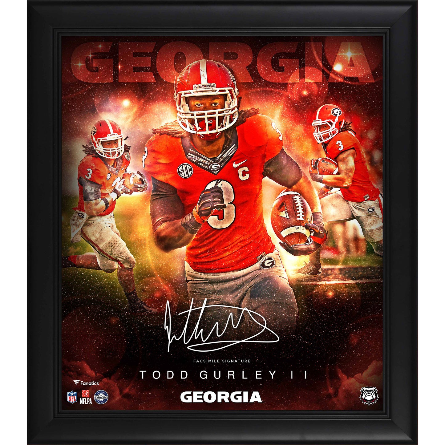 Todd Gurley Georgia Bulldogs Framed 15" x 17" Stars of the Game Collage - Facsimile Signature