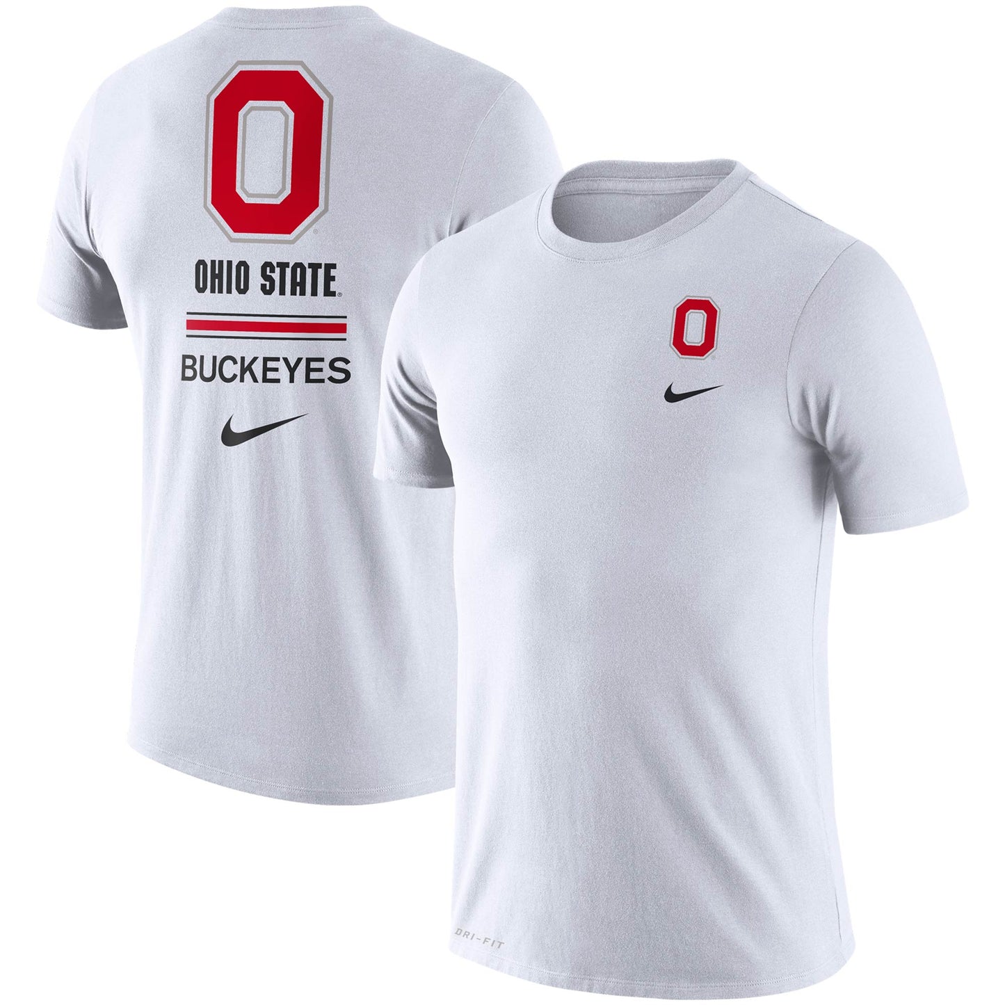 Men's Nike White Ohio State Buckeyes DNA Logo Performance T-Shirt