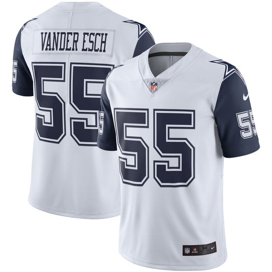 Men's Nike Leighton Vander Esch Dallas Cowboys White Color Rush Vapor Limited Jersey