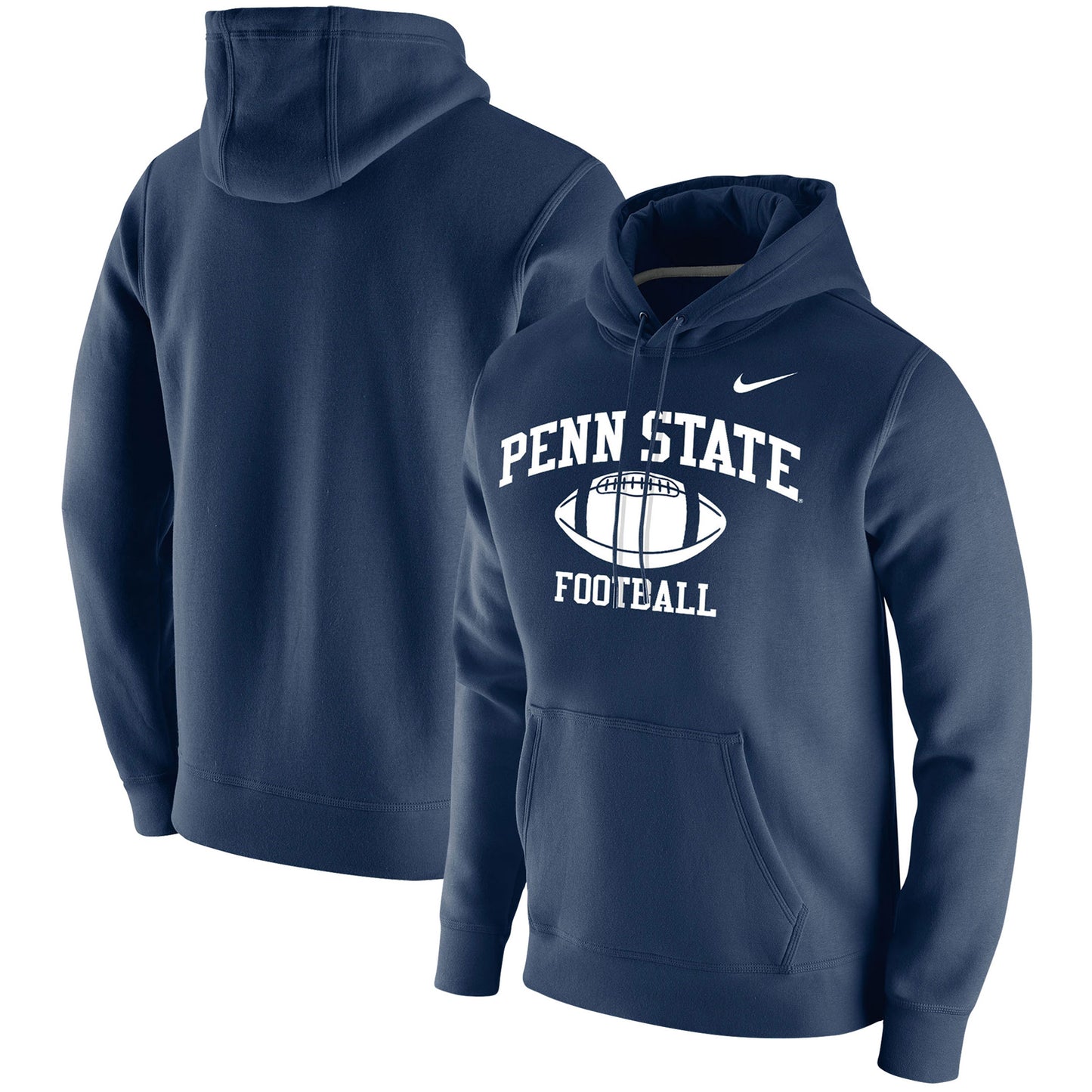 Men's Nike Navy Penn State Nittany Lions Retro Football Club Fleece Pullover Hoodie