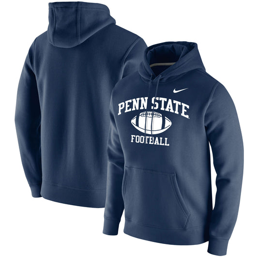 Men's Nike Navy Penn State Nittany Lions Retro Football Club Fleece Pullover Hoodie