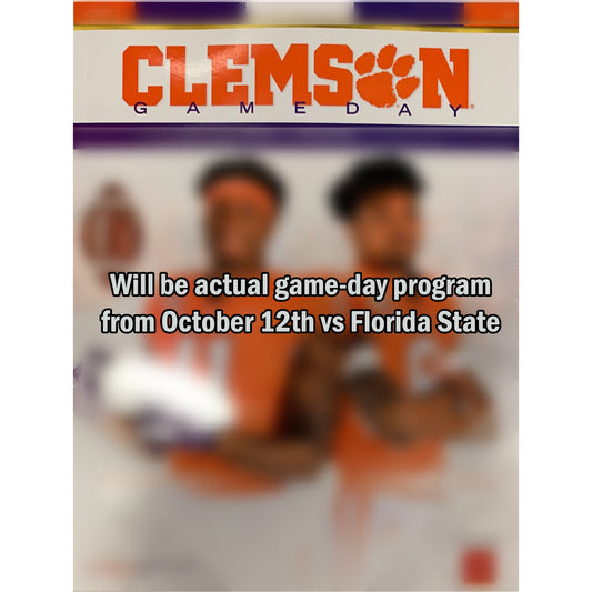 Clemson Tigers 2019 vs. Florida State Seminoles Official Game Program