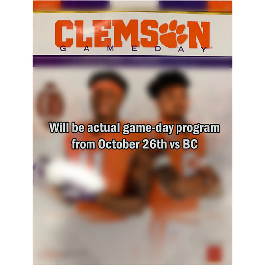 Clemson Tigers 2019 vs. Boston College Eagles Official Game Program