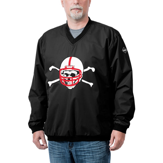 Men's Franchise Club Black Nebraska Huskers Logo Windshell Pullover