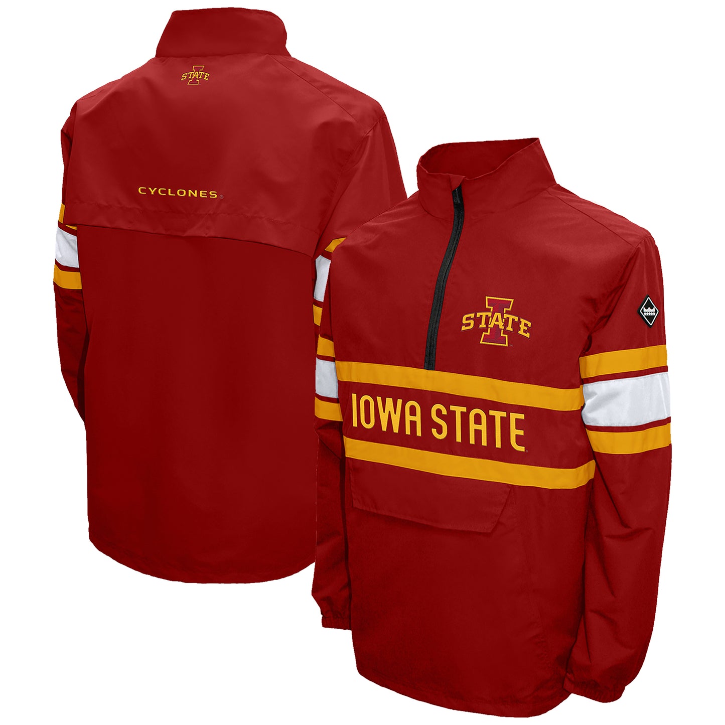 Men's Franchise Club Cardinal Iowa State Cyclones Alpha Quarter-Zip Pullover Jacket