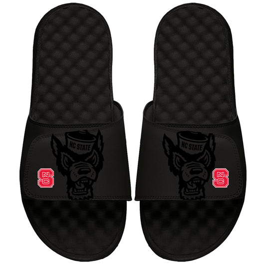 Men's ISlide Black NC State Wolfpack Tonal Pop Slide Sandals