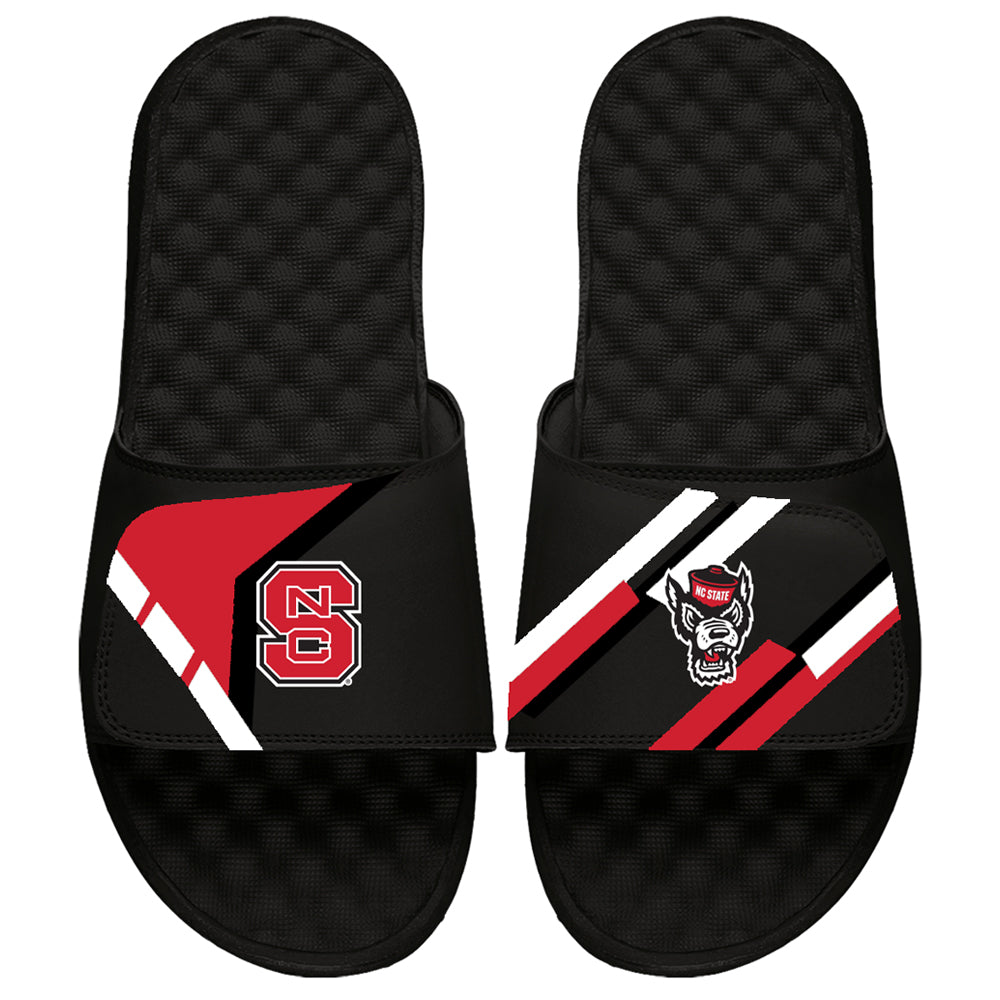 Men's ISlide Black NC State Wolfpack Varsity Starter Jacket Slide Sandals