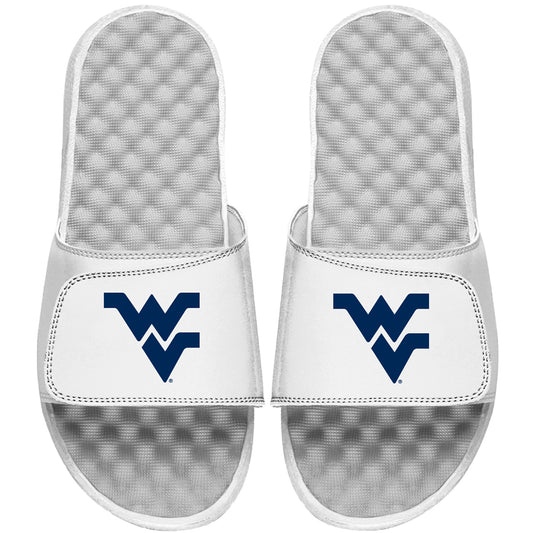 Youth ISlide White West Virginia Mountaineers Primary Logo Slide Sandals