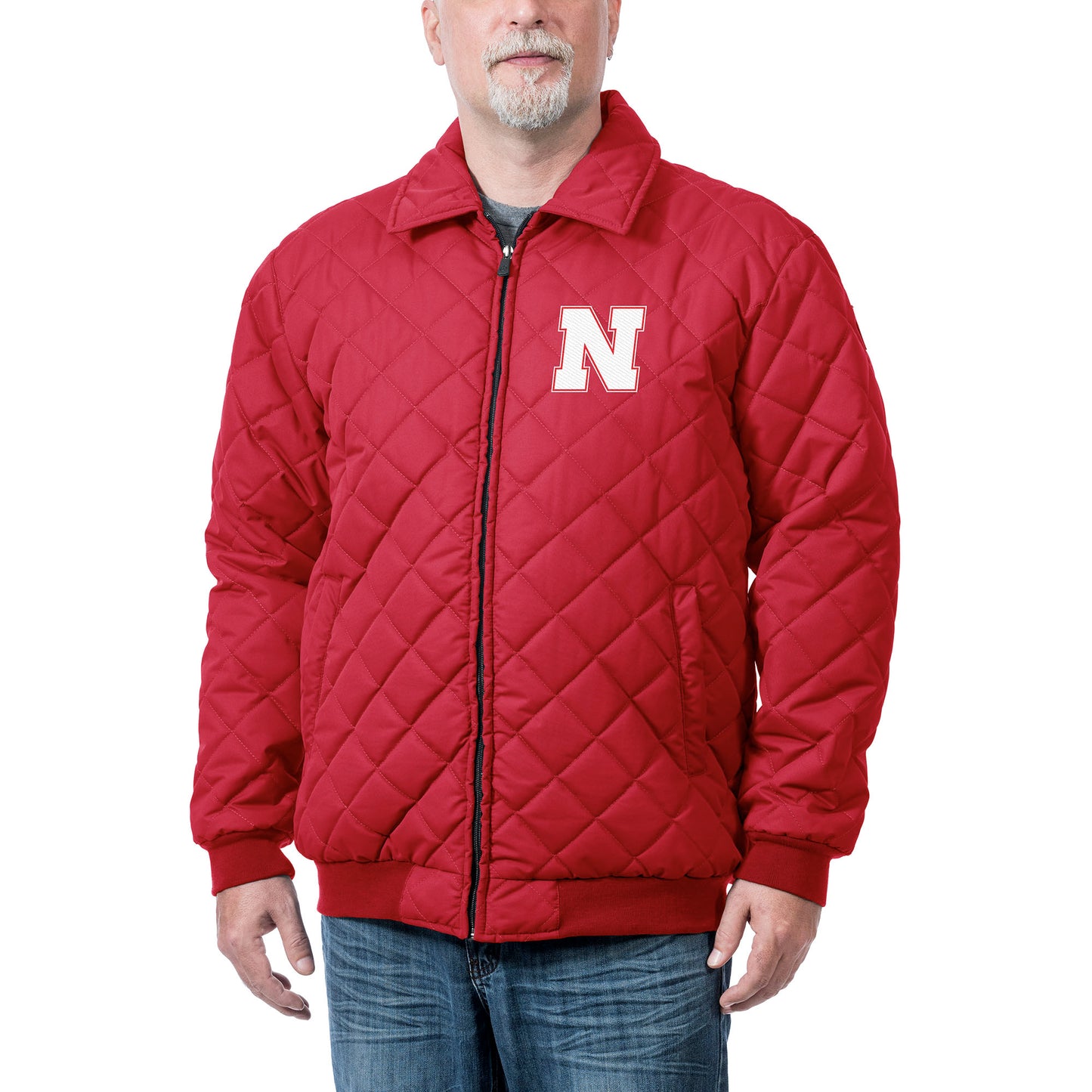 Men's Franchise Club Scarlet Nebraska Huskers Franchise Clima Quilted Full-Zip Jacket