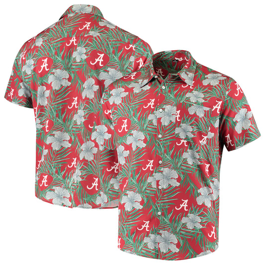 Men's Crimson Alabama Crimson Tide Floral Button-Up Shirt