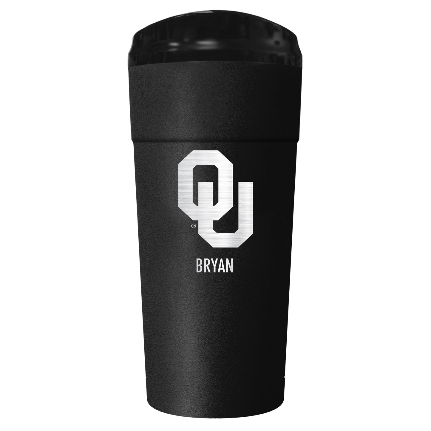 Black Oklahoma Sooners 24oz. Personalized Stealth Travel Tumbler