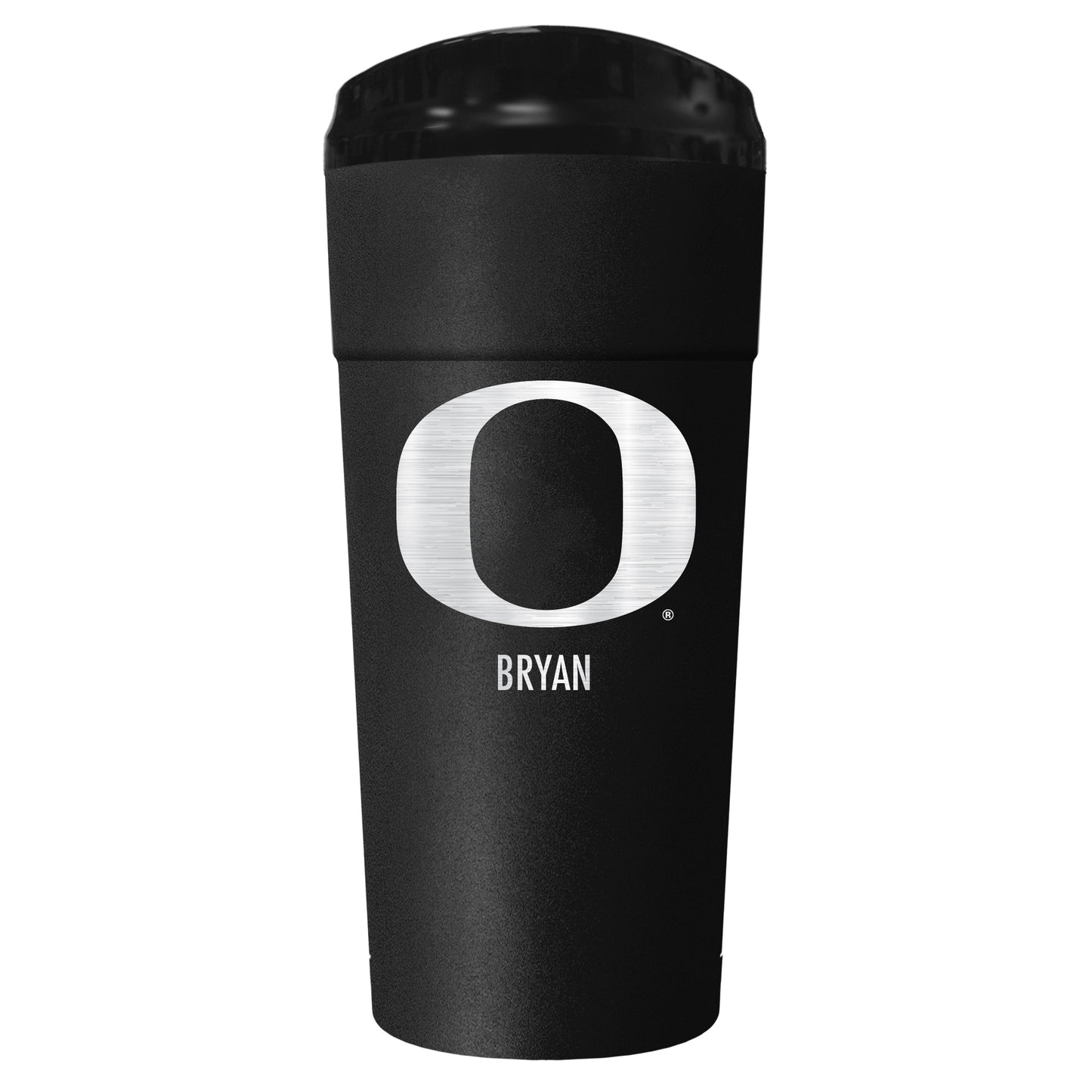 Black Oregon Ducks 24oz. Personalized Stealth Travel Tumbler