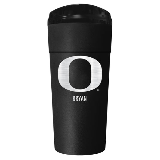 Black Oregon Ducks 24oz. Personalized Stealth Travel Tumbler