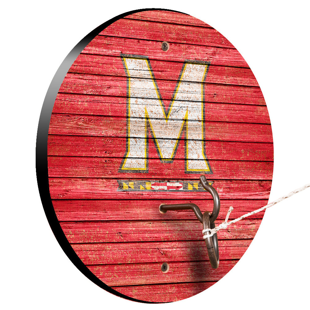 Maryland Terrapins Weathered Design Hook and Ring Game