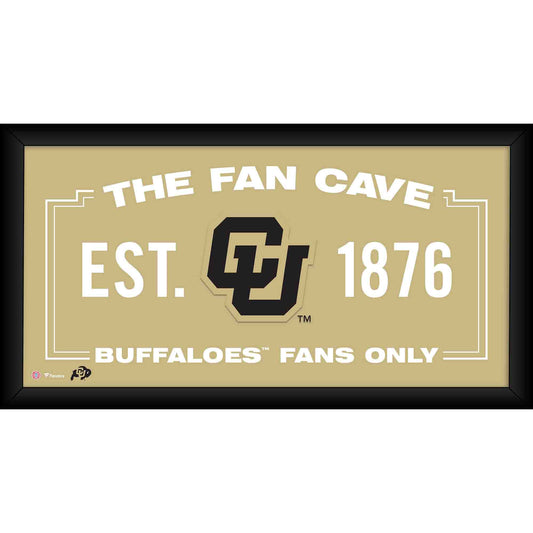 Colorado Buffaloes Framed 10" x 20" Fan Cave Collage