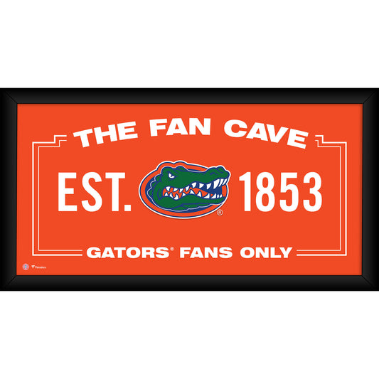 Florida Gators Framed 10" x 20" Fan Cave Collage