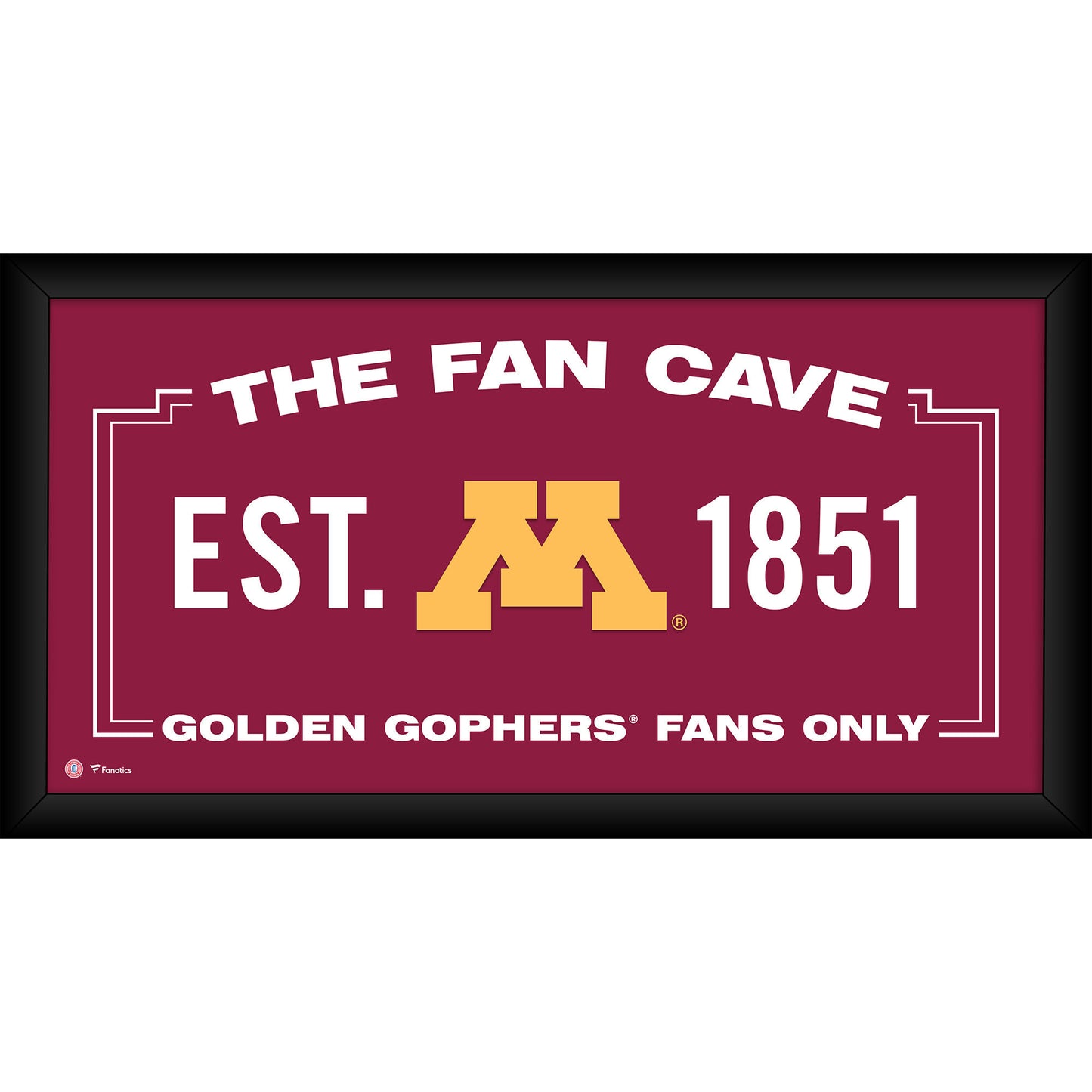 Minnesota Golden Gophers Framed 10" x 20" Fan Cave Collage