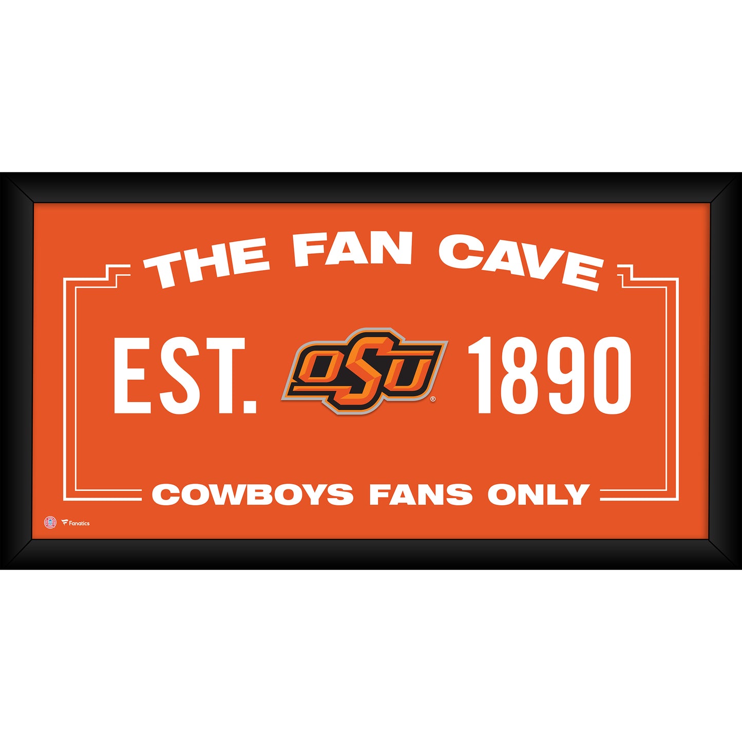 Oklahoma State Cowboys Framed 10" x 20" Fan Cave Collage