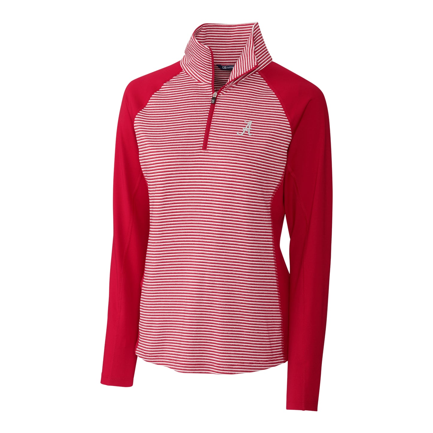 Women's Cutter & Buck Crimson Alabama Crimson Tide Forge Tonal Half-Zip Pullover Jacket