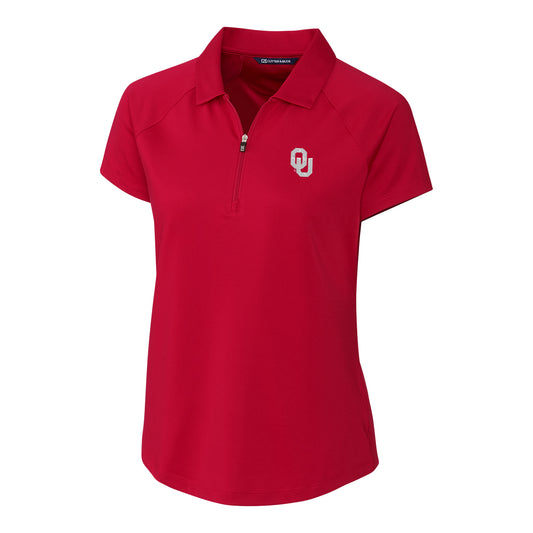 Women's Cutter & Buck Crimson Oklahoma Sooners Forge Polo