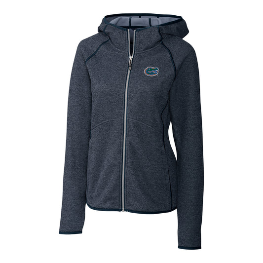 Women's Cutter & Buck Blue Florida Gators Mainsail Hooded Full-Zip Jacket