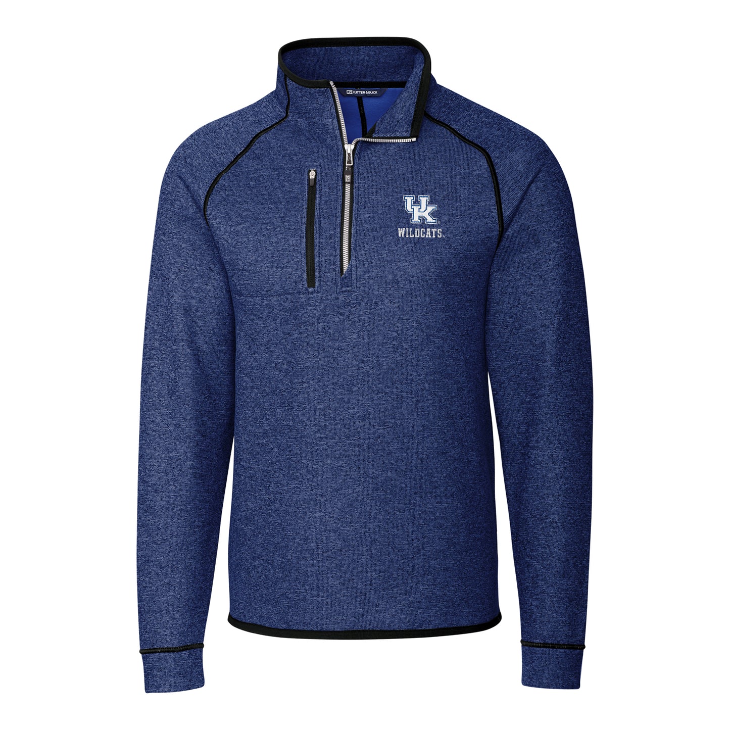 Men's Cutter & Buck Navy Kentucky Wildcats Mainsail Half-Zip Pullover Jacket