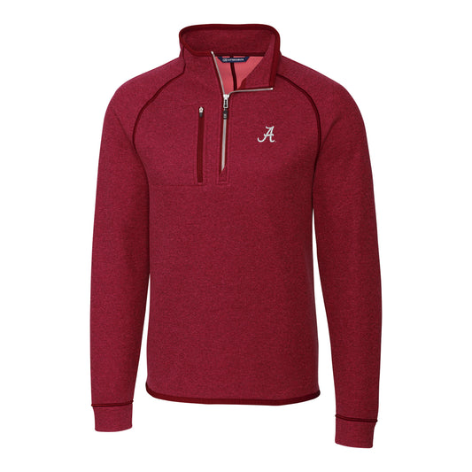 Men's Cutter & Buck Crimson Alabama Crimson Tide Mainsail Half-Zip Pullover Jacket